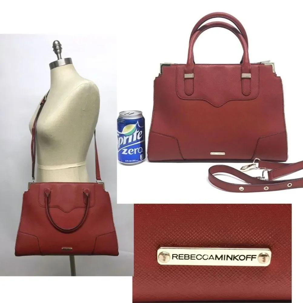 REBECCA MINKOFF AMOROUS Red Satchel Bag w/ Strap